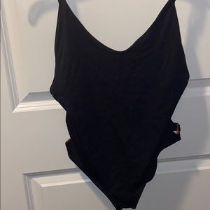 Black one piece swimsuit